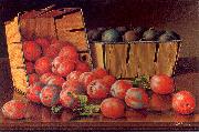 Prentice, Levi Wells Baskets of Plums on a Tabletop oil painting